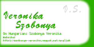 veronika szobonya business card